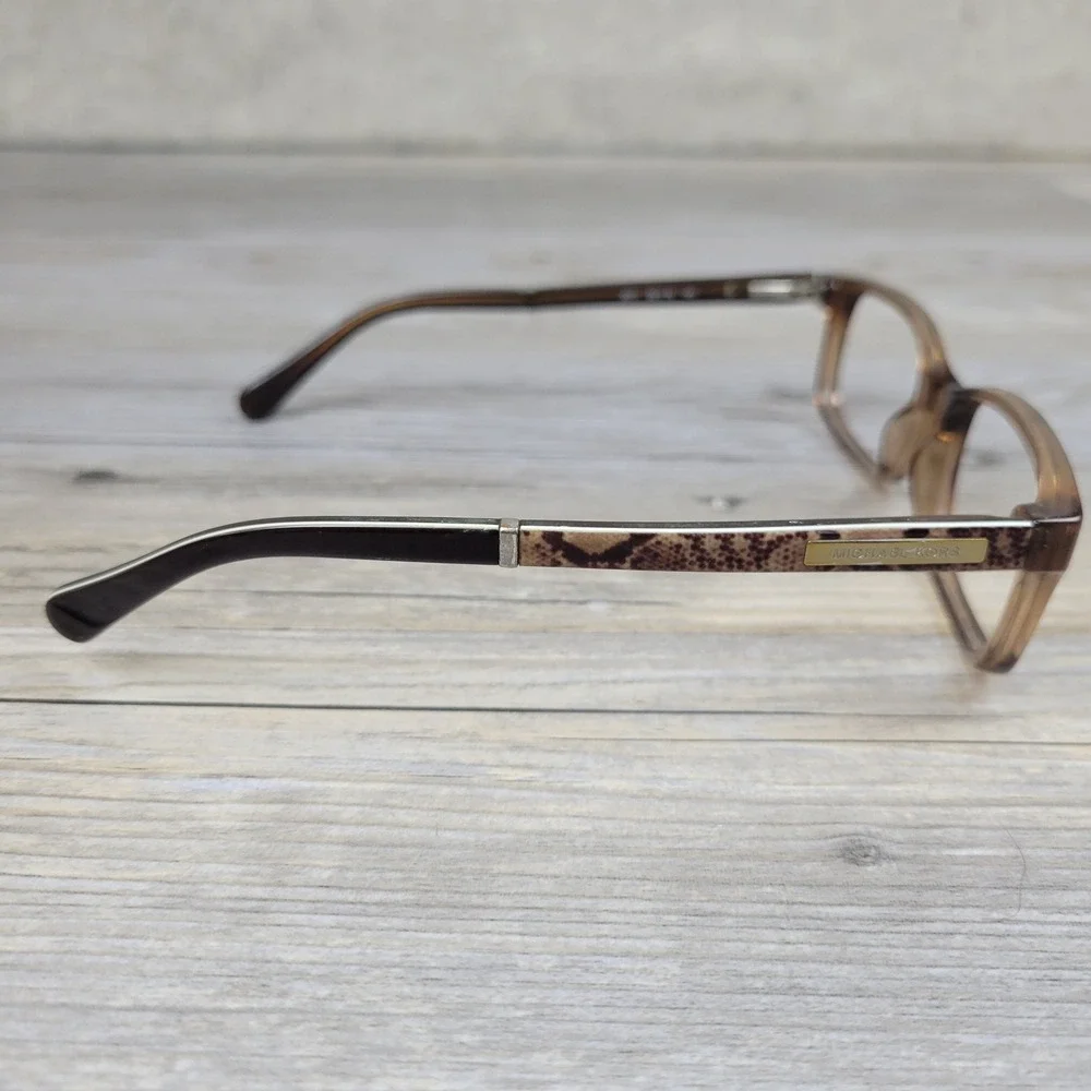 Michael Kors Eyeglasses MK 8006 Medellin 3011 Brown Snakeskin Frames Only 52mm